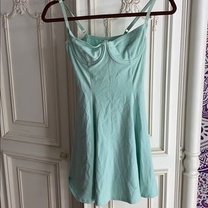 Cotton Spandex Underwire Bustier Skater Dress